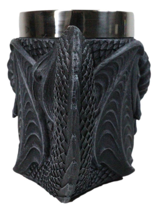 Faux Stone Gothic Horned Dragon Gargoyle Behemoth 16oz Coffee Mug Tankard Cup