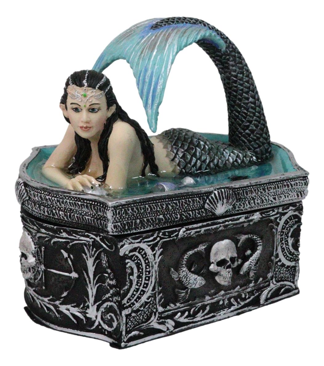 Hidden Depths Siren Mermaid On Still Water Necromancy Skull