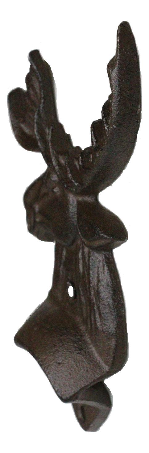 Pack Of 2 Rustic Western Country Bull Moose Cast Iron Beer Bottle Wall Openers