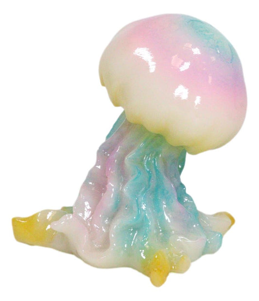 Nautical Colorful LED Glow Light Acrylic Resin Jellyfish Sea Jellies Figurine