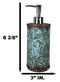 Rustic Western Turquoise Floral Tooled Art Countertop Liquid Soap Dispenser Pump