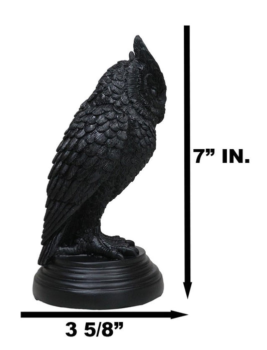 Mystical Wicca Gothic Owl Of Astrontiel Candlestick Candle Holder Figurine - Ebros Gift