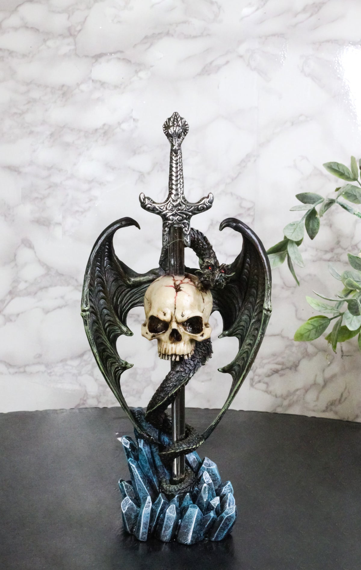 Ebros Gift Skullbound Aetherblade Dragon Skull Letter Opener Figurine