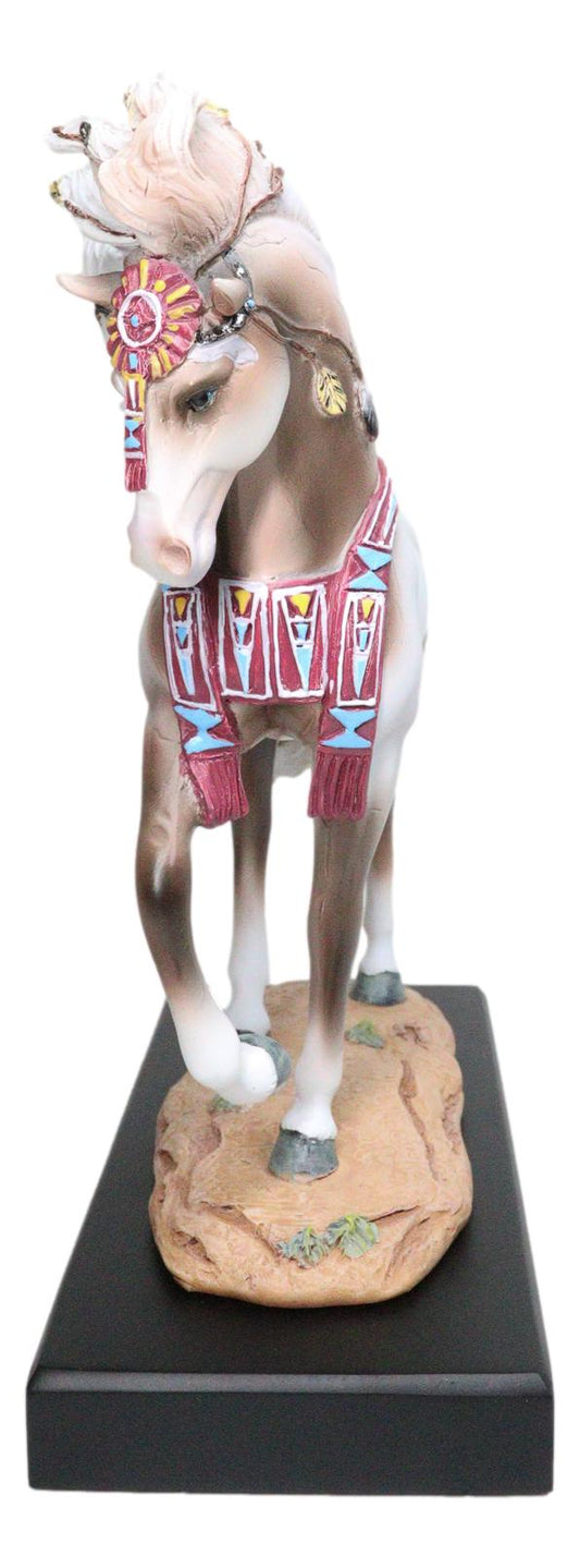 Tribal Navajo Painted Sky Feather Horse Western Decor Figurine By Laurie Prindle - Ebros Gift