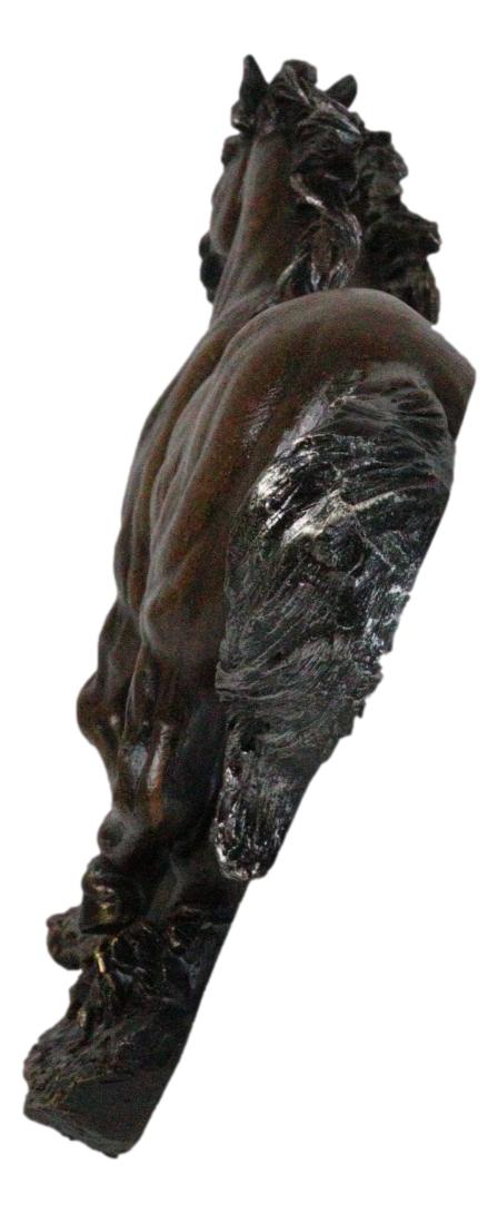 Rustic Western Running Horses On Grasslands Wall Sculpture Relief Figurine 16"L - Ebros Gift