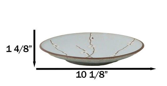Pack Of 4 Made In Japan Soushun Sakura Round Porcelain Buffet Lunch Plates 10"D