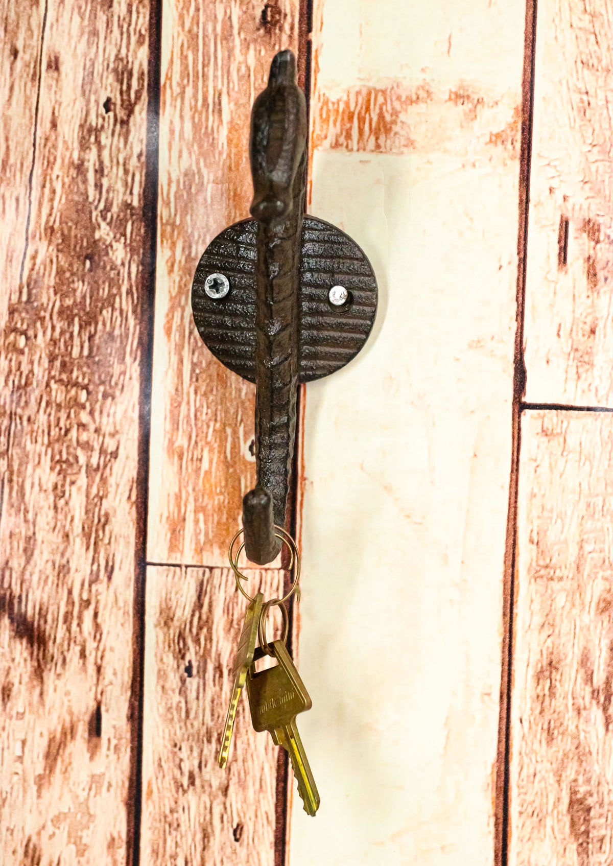 Pack of 2 Rustic Cast Iron Coastal Marine Ocean Nautical Seahorse Wall Hooks