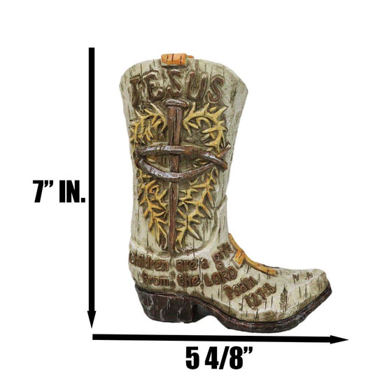Western Spike Nail Ichthys Fish Crown Of Thorns Jesus Cowboy Boot Money Bank