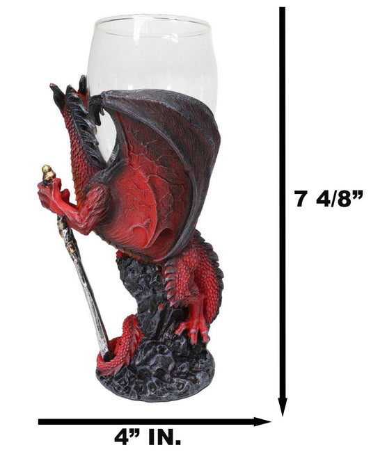 Ruth Thompson Elemental Dragon Widow Blade Sword Glass Wine Goblet Chalice Cup