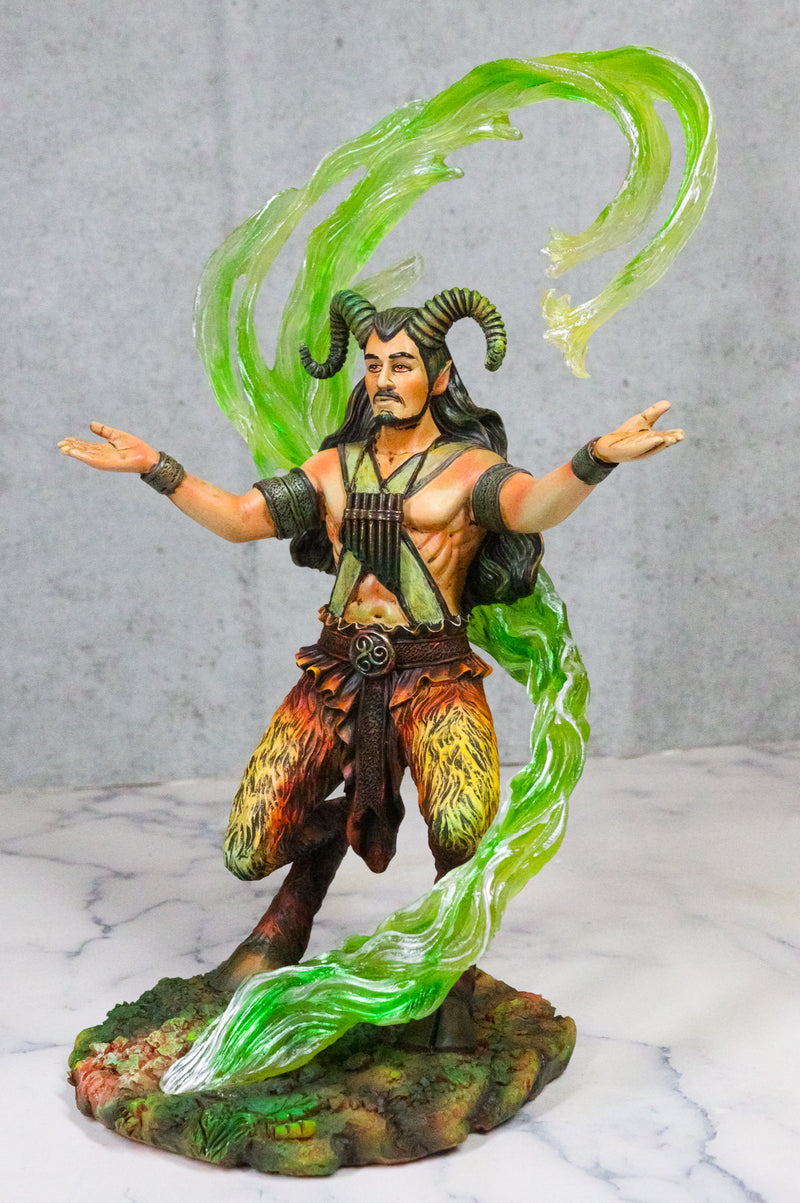 Earth Elemental Bender Wizard Sorcerer Satyr Pan Faunus Summoning Magic Statue