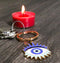 Set Of 2 Wicca New Age Metaphysical All Seeing Eye Of Protection Keychain Charms