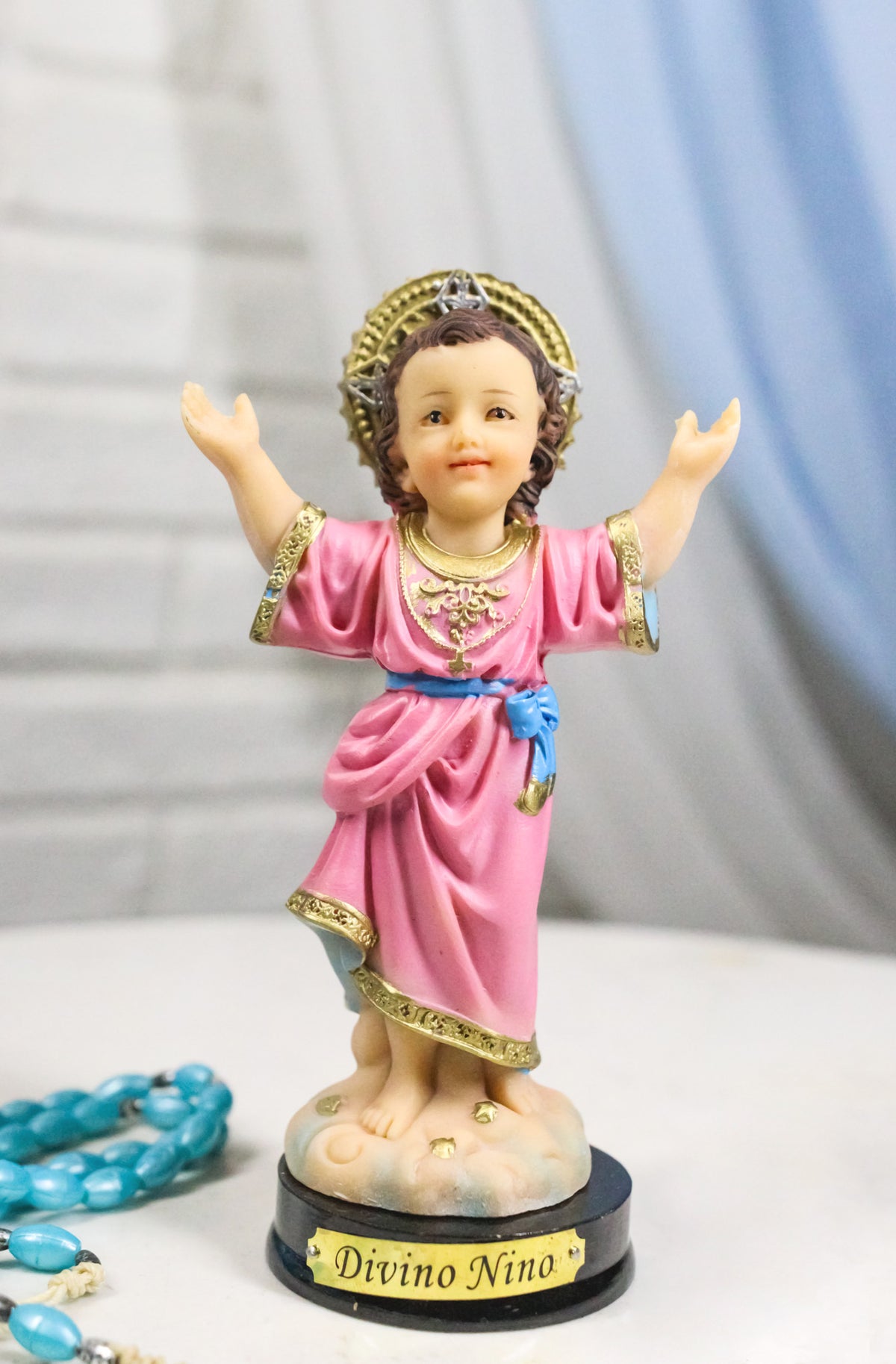 Catholic Christian Santo Nino Divine Child Jesus Christ Figurine With Base 5"H - Ebros Gift