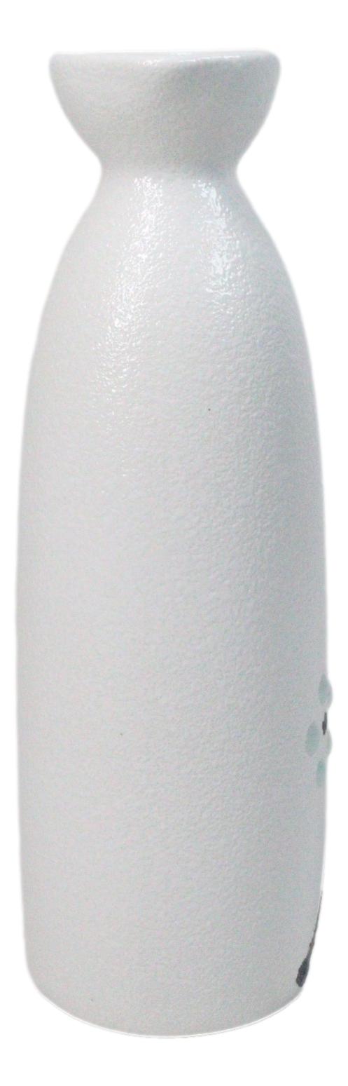 Set Of 6 Porcelain Yukino Hana Snow Flower Japanese Wine Sake Tokkuri Flasks 9oz