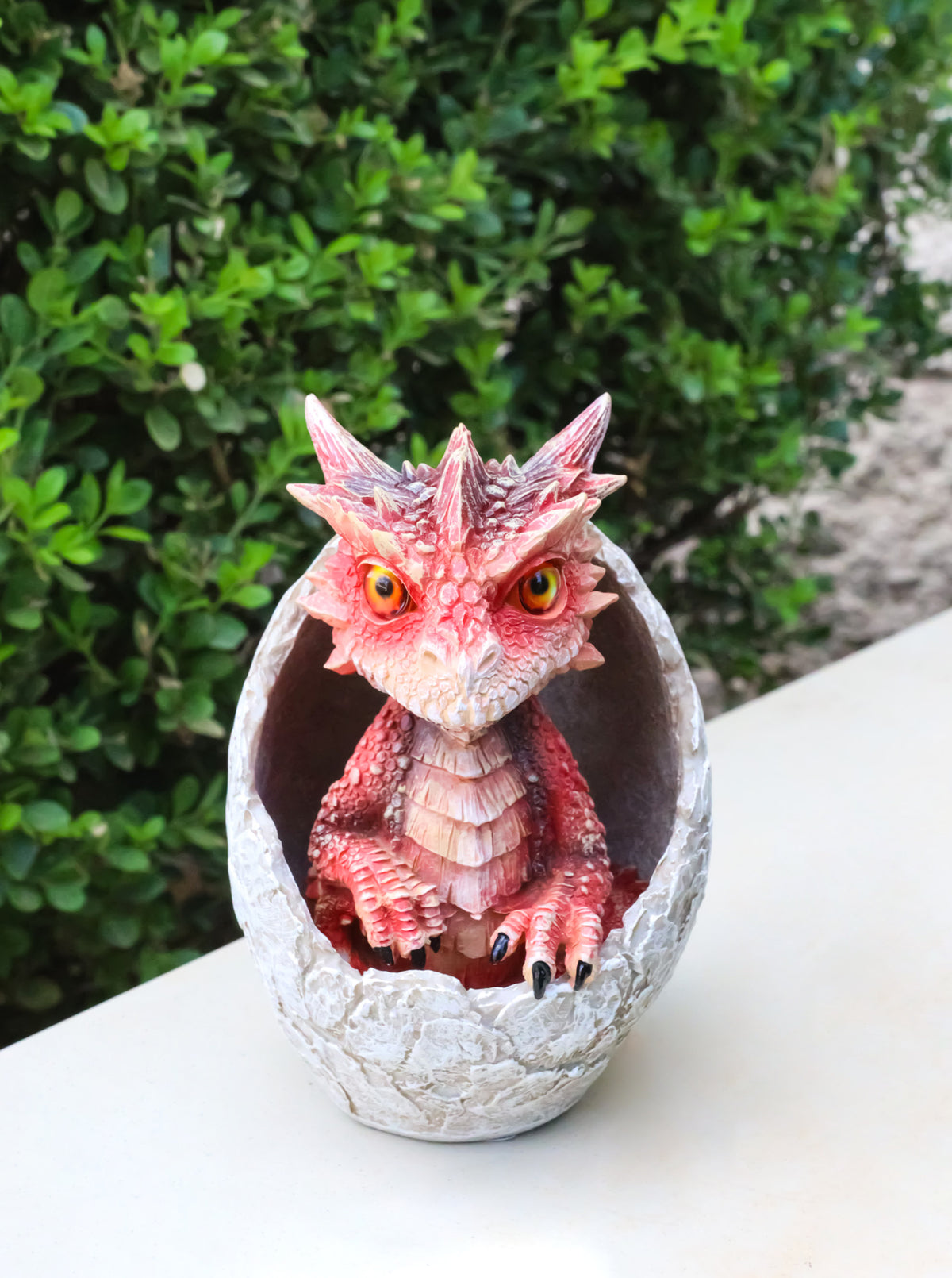 Ebros Red Ember Fire Dragon Baby Hatchling in Cracked Egg Fantasy Figurine