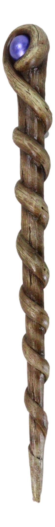 Twisted Branch Willow Scepter Blue Stone Cosplay Wand 13" Accessory Costume Prop