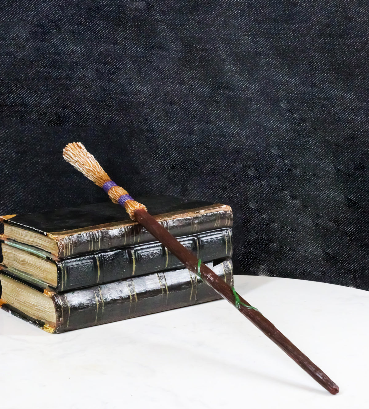 Witch Double Banded Twisted Vine Magical Flying Broom Stick Magic Wand Cosplay