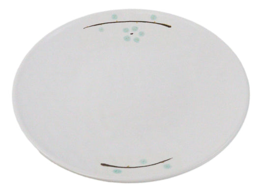 Set Of 6 Modern Yukino Hana Snowflakes Melamine Round Entree Dinner Plates 9"D