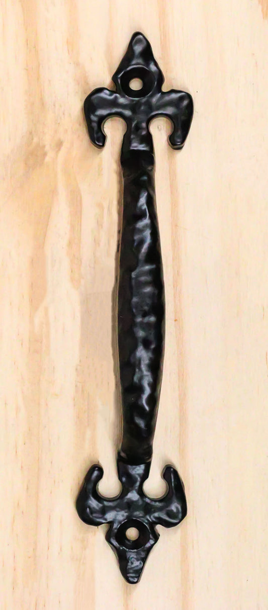Cast Iron Rustic Black Fleur De Lis Drawer Cabinet Door Pulls Hardware 4 Pack