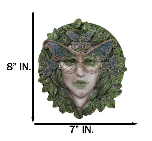 Celtic Greenwoman Tree Lady Gaia Ent Earth Goddess Butterfly Mask Wall Decor - Ebros Gift