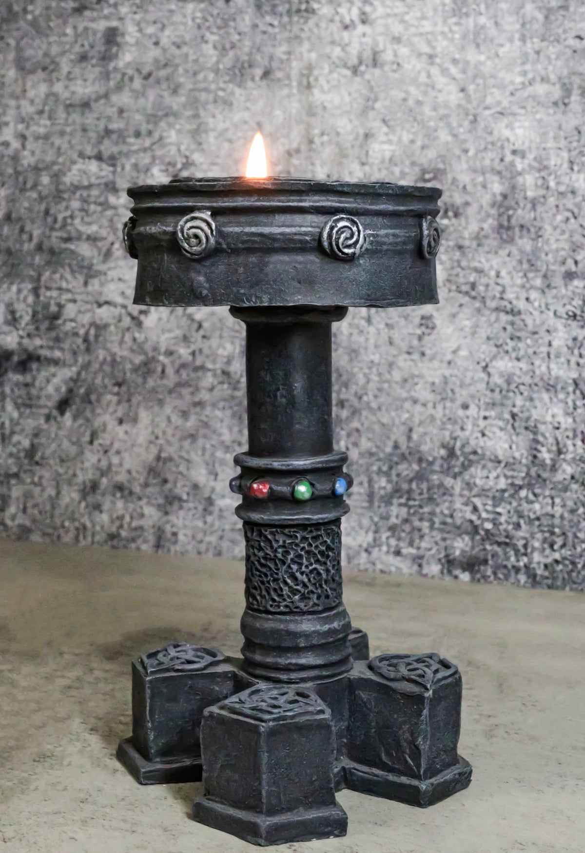 Wicca Celtic Knotwork Motherhood Trinity Shield Knots Votive Candle Holder