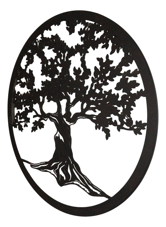 Brown 24"D Oversized Celtic Tree of Life Medallion Metal Wall Circle Plaque