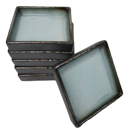 Set Of 6 Blue Sky Stars Seikai Art Ceramic Square Condiment Sauce Dishes 2oz