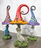 Enchanted Fairy Garden 9.5"H Spotted Toadstool Mushrooms Figurine Set of 3