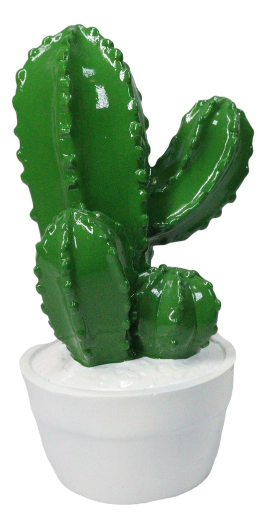 Southwest Desert Plains Whimsical Green Aloe Cactus Money Savings Piggy Bank