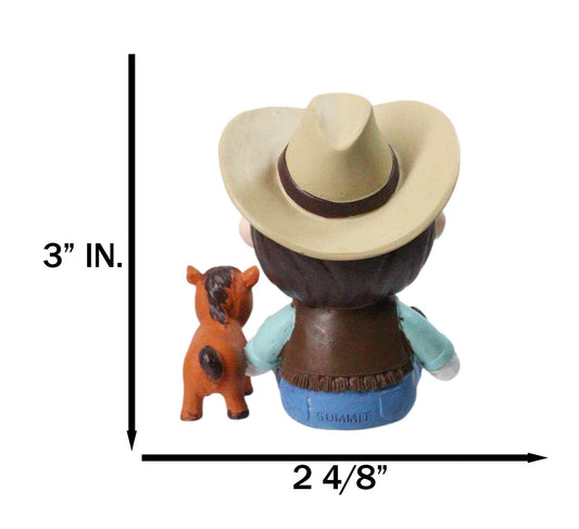 Furry Bones Cowboy Hillbilly the Skelly With Pony Skeleton Figurine Furrybones