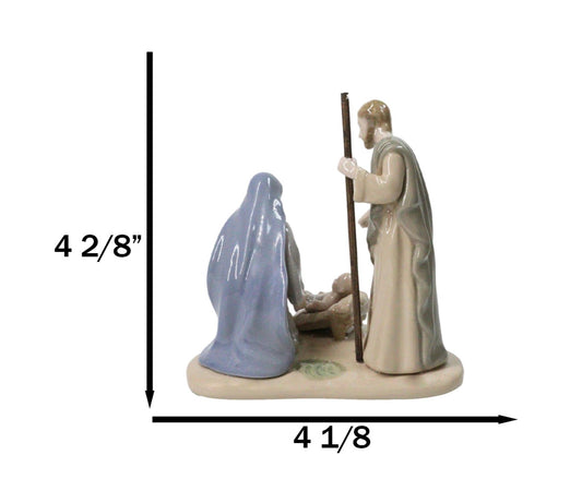 Christmas Nativity Holy Family Mary Joseph Jesus Bone China Porcelain Figurine
