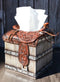 Rustic Western Faux Leather Cowboy Horse Saddle On Crate Tissue Box Holder Cover