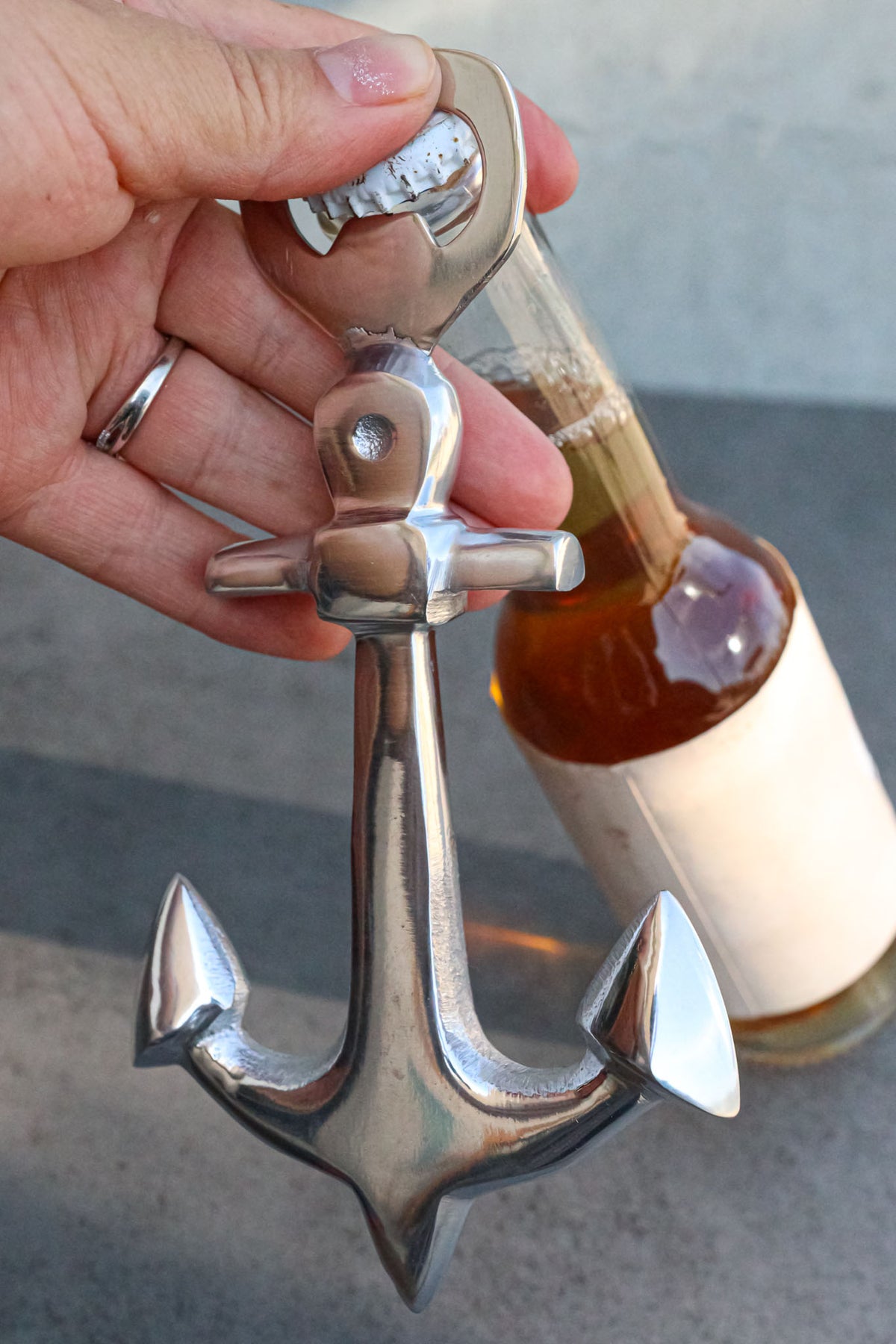 Set Of 2 Aluminum Sleek Nautical Port Sailor Ship Trident Anchor Bottle Openers