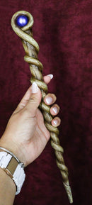 Twisted Branch Willow Scepter Blue Stone Cosplay Wand 13" Accessory Costume Prop