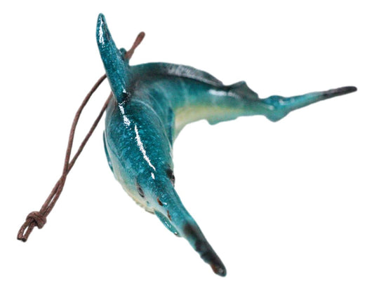 Set Of 6 Nautical Blue Swordfishes Ocean Marine Wall Decor Tree Ornaments