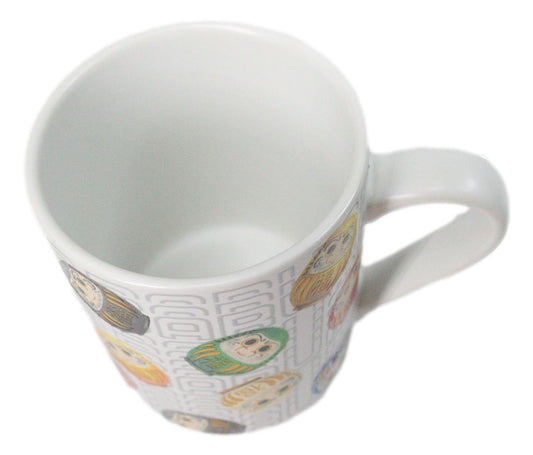 Japanese Icons Daruma Talisman Of Luck And Perseverance Textured Mug Cup 11oz