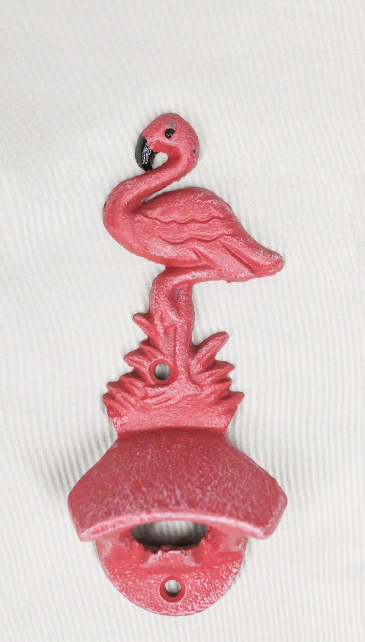 Pack Of 2 Cast Iron Tropical Bird of Paradise Pink Flamingo Wall Bottle Opener