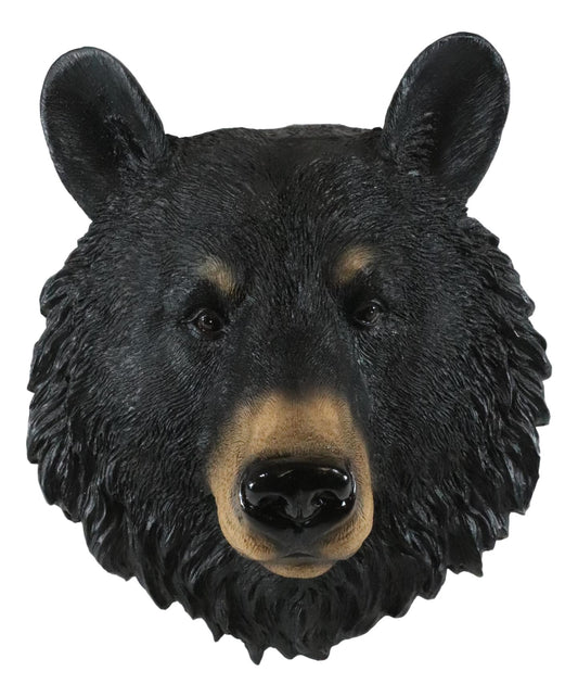 Ebros Gift The Brave Black Bear Head Wall Decor Plaque 8"H Wall Decor Plaque - Ebros Gift