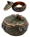 Buddha Zen Frog Sitting On Lily Pad Decorative Trinket Jewelry Box Candle Holder