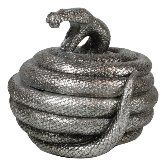 Greek God Of Healing Asclepius Coiling Aesculapian Snake Decorative Trinket Box
