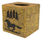 Rustic Western Mustang Horse By Pine Trees Silhouette Tissue Box Cover Holder