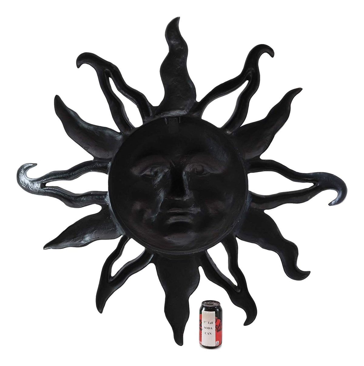 Ebros Aluminum Metal Belenos Celestial Solar Radiant Celtic Sun God Wall Hanging Decor 36.25" Diameter Figurine Home Decorative Rising Sun Face Plaque 3D Art Belenus The Shining God Sculpture