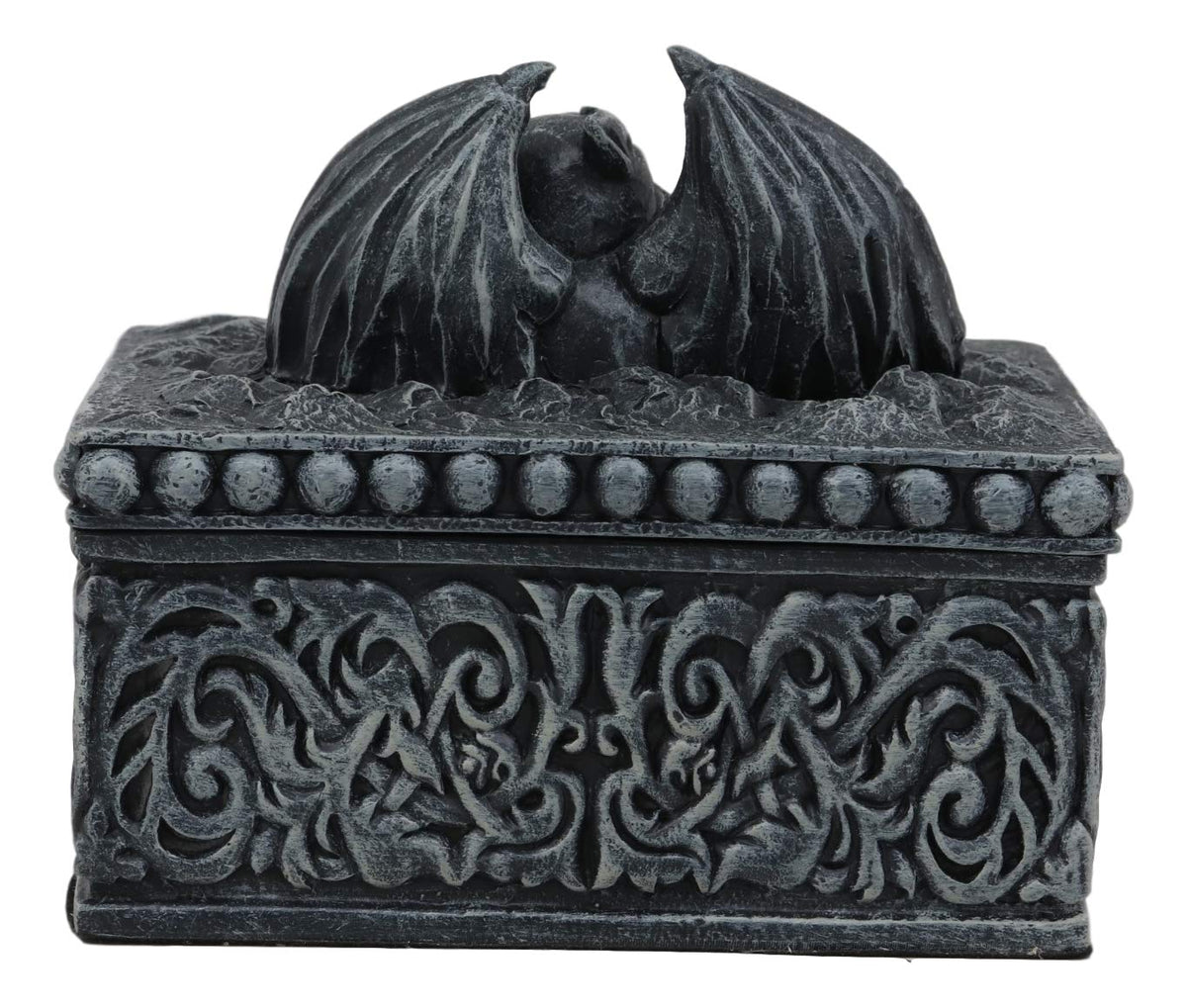 Ebros Gothic Stone Trapped Le Penseur Thinker Gargoyles Notre Dame Jewelry Box - Ebros Gift