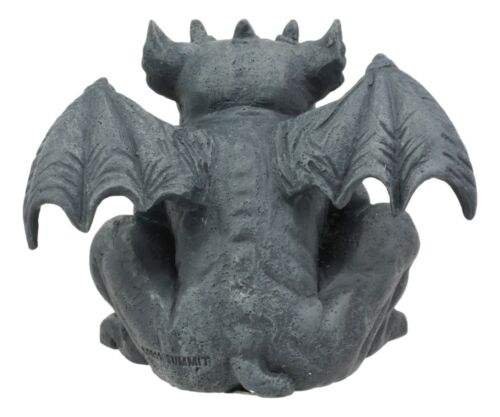 Gothic Fido The Fat Sabre Tooth Tiger Gargoyle Figurine Small Fantasy Decor - Ebros Gift