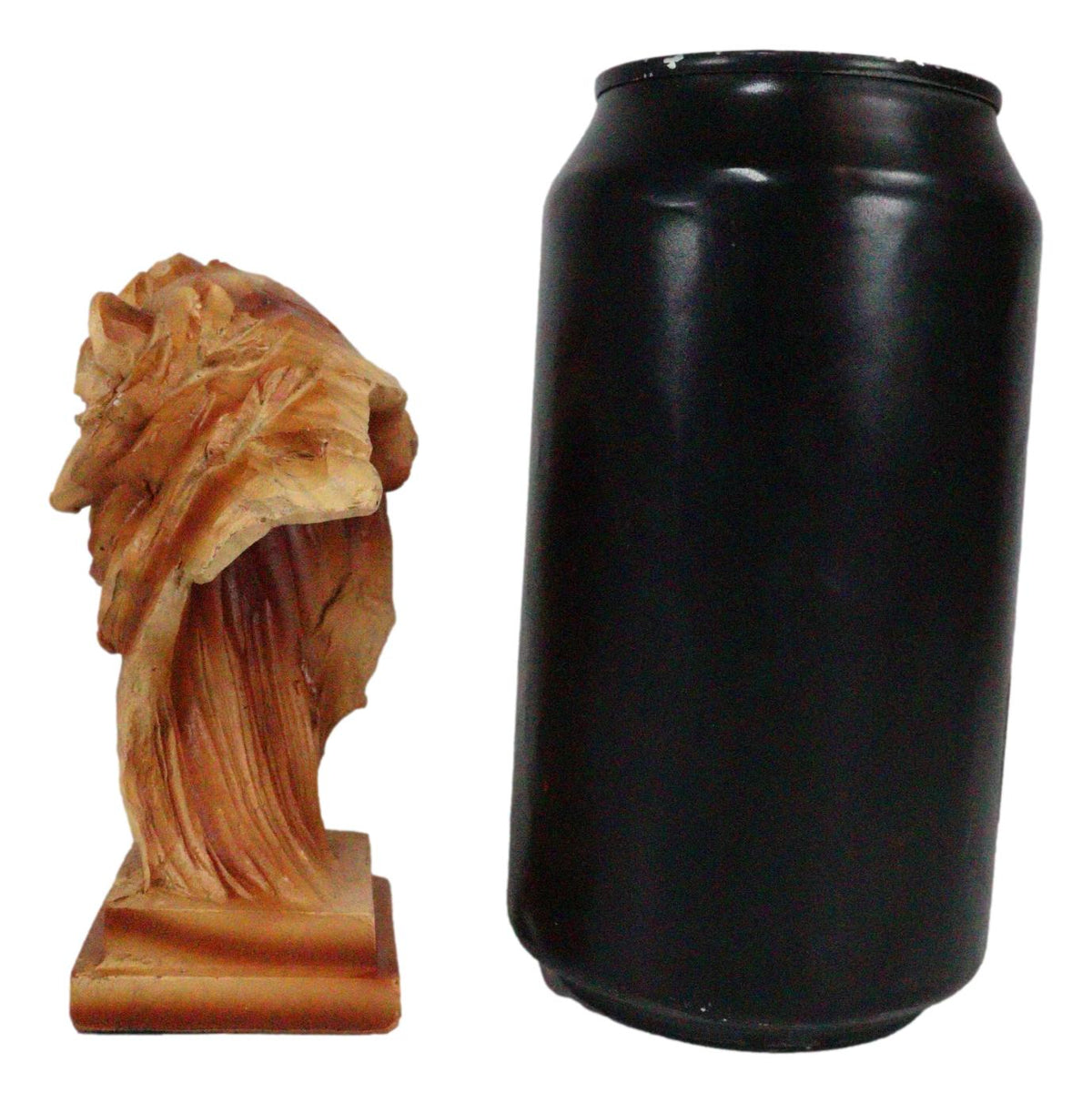 African Safari Lion King Of Pride Rock Bust Small Faux Wood Carving Figurine - Ebros Gift