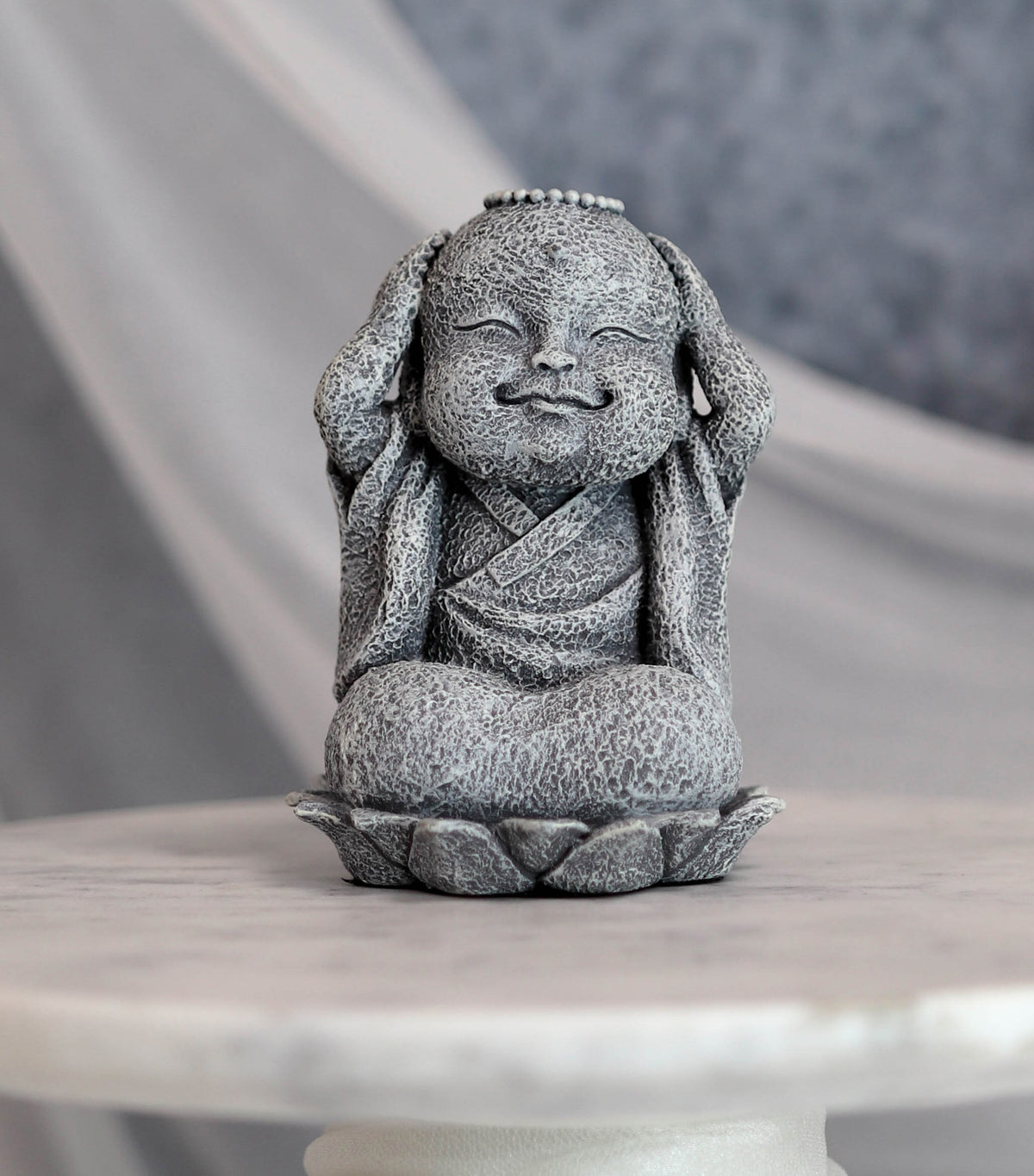 Ebros Zen Meditating Japanese Bosatsu Jizo Monk On Lotus Throne Statue 4" Tall