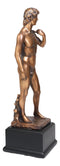 Ebros Renaissance Art Michelangelo Nude King David Bronze Electroplated Resin Statue