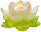 Ebros Lotus Flower Tea Light Candle Holder Statue 4.5"W (Translucent Acrylic)
