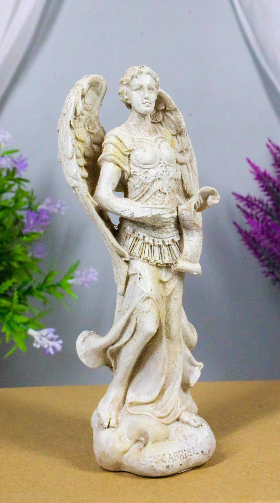 Ebros Holy Archangel Saint Gabriel Statue 5"Tall Power Of God And Patron of Baptism - Ebros Gift