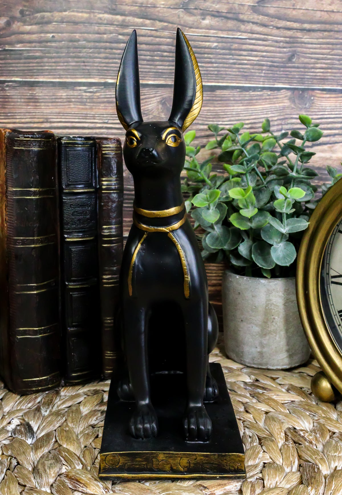 Ebros Egyptian Anubis Dog Statue 9"H God Of The Afterlife Embalming And Mummy