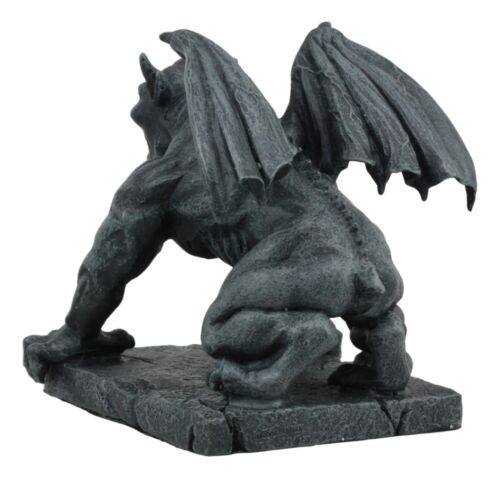 Ebros Winged Demonic Bull Gargoyle Statue Gothic Night Crawler Sentry Stone Devil - Ebros Gift